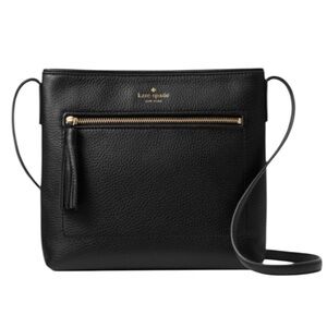 Kate Spade Chester Street Dessi Black Pebbled Leather Crossbody Tassel Bag